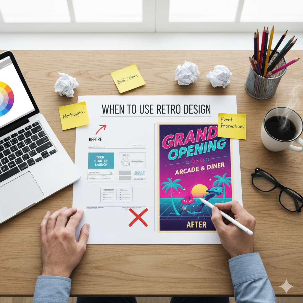 Gaya Retro dalam Desain Grafis, Kapan Cocok Digunakan?