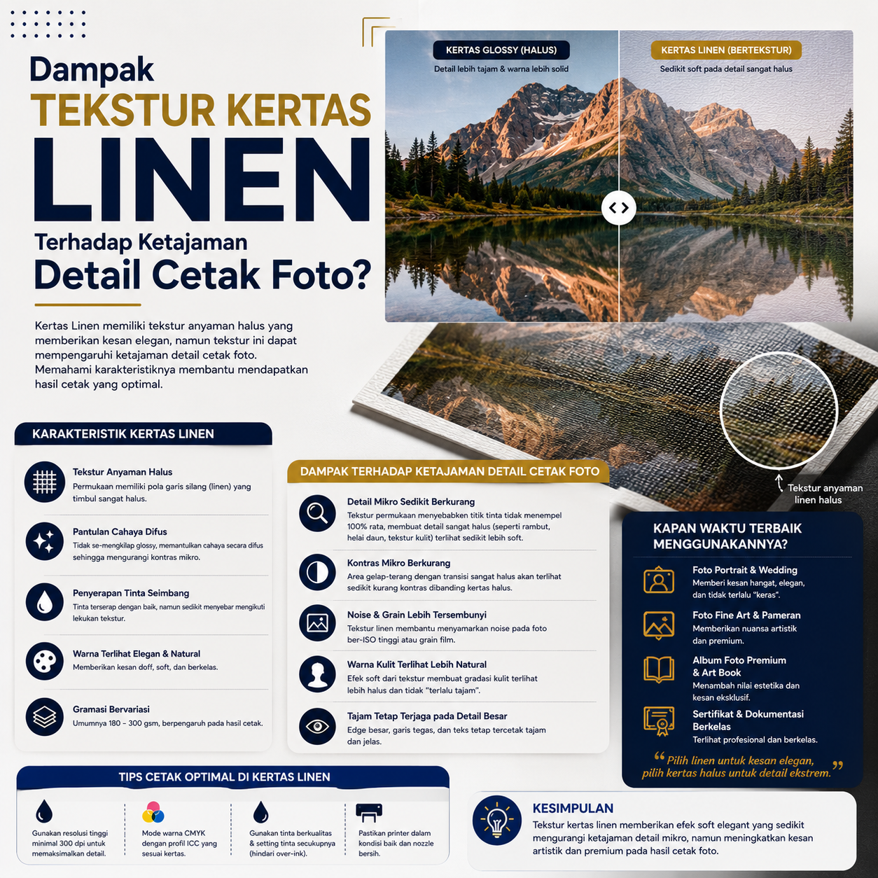 Dampak Tekstur Kertas Linen