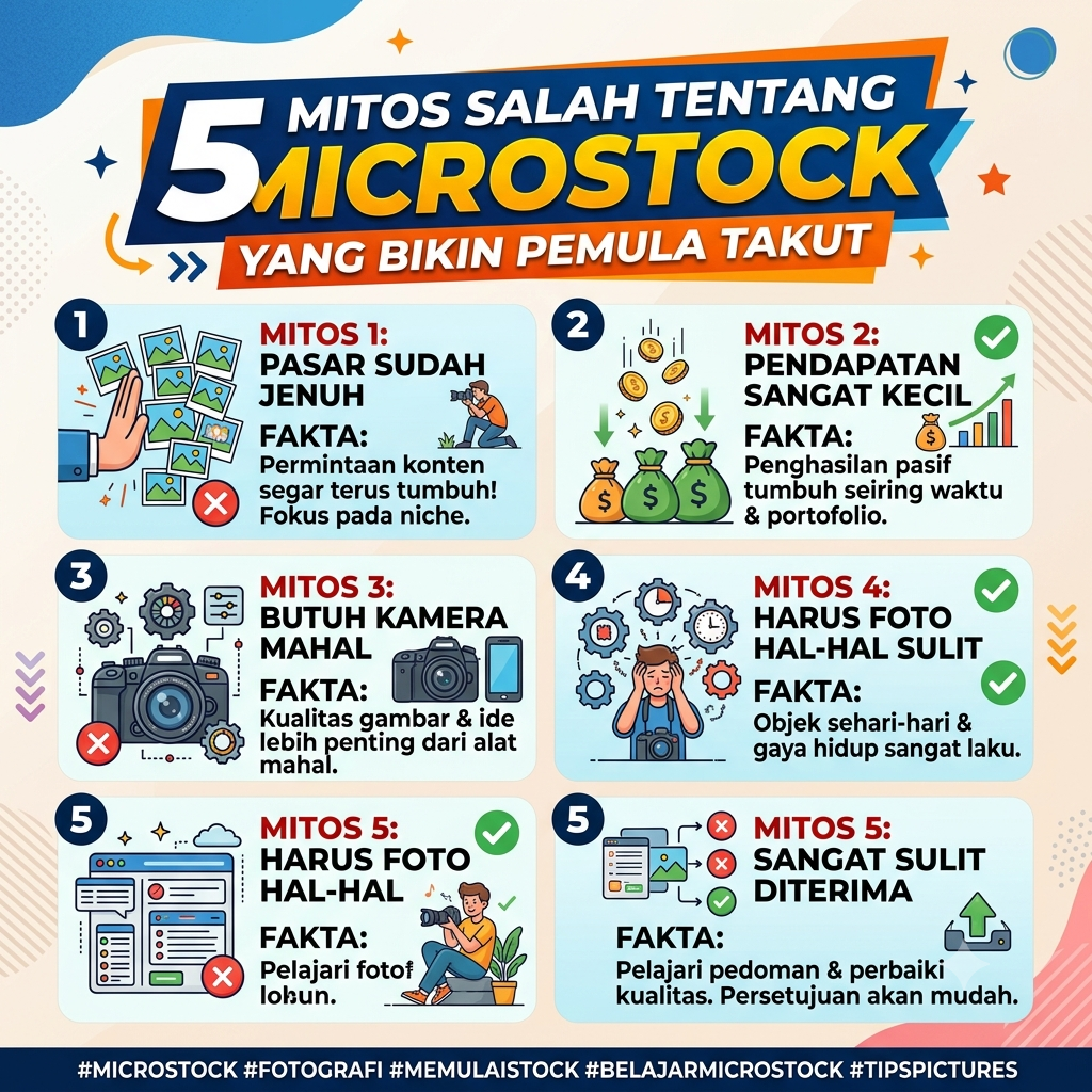 5 Mitir Salah Tentang Microstock yang Bikin Pemula Takut