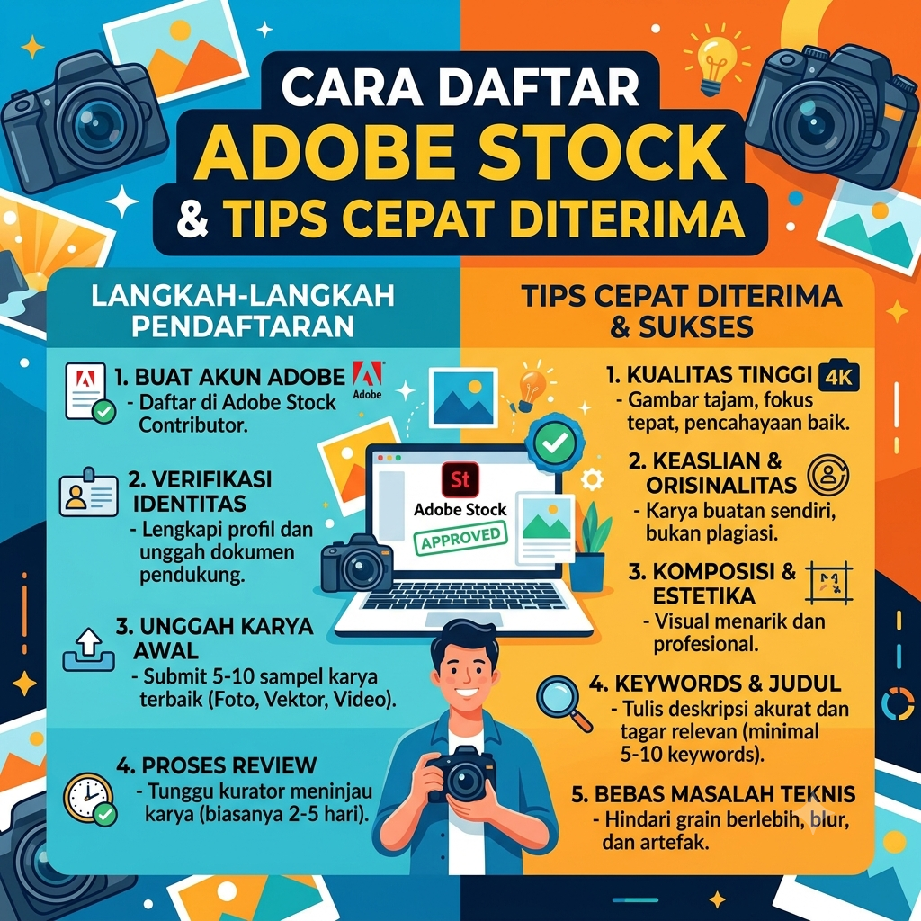 Cara Daftar Adobe Stock dan Tips Cepat Diterima