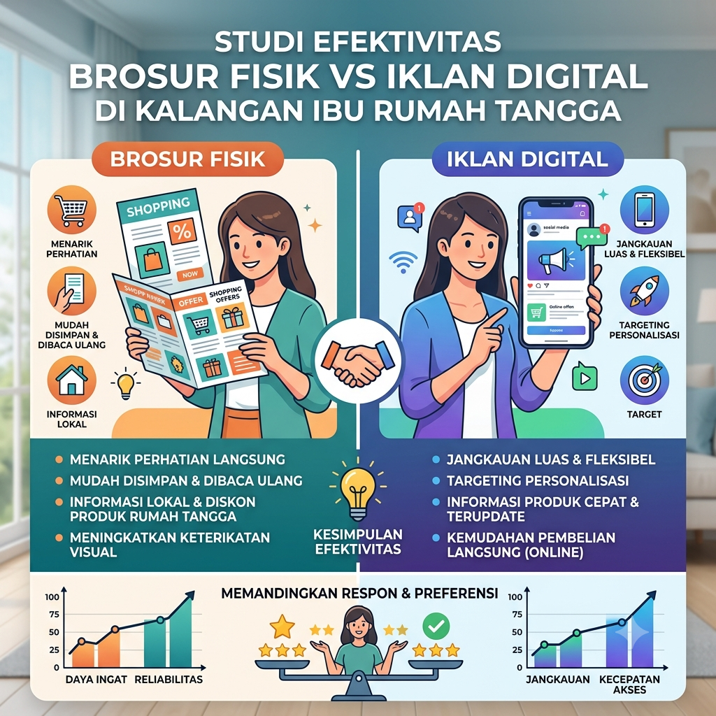 Studi Efektivitas Brosur Fisik vs Iklan Digital