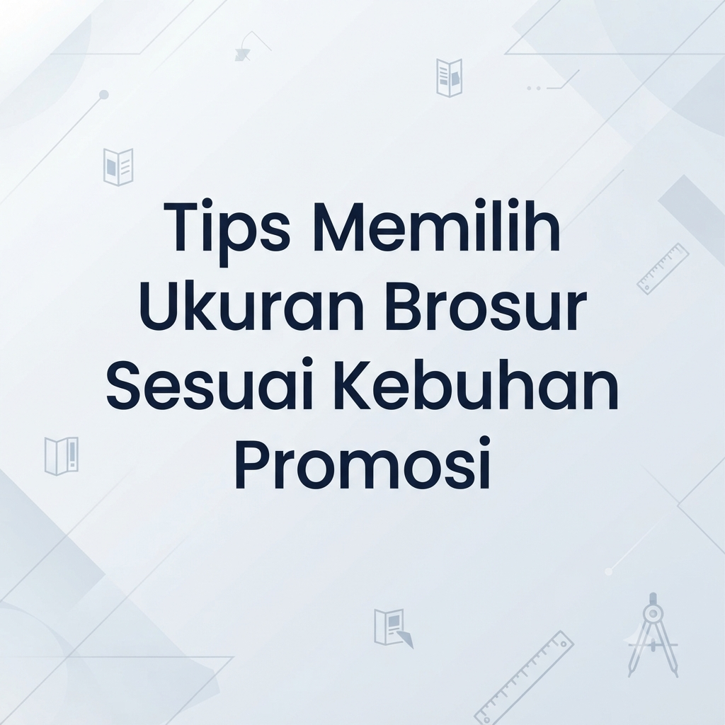 Tips Memilih Ukuran Brosur Sesuai Kebutuhan Promosi