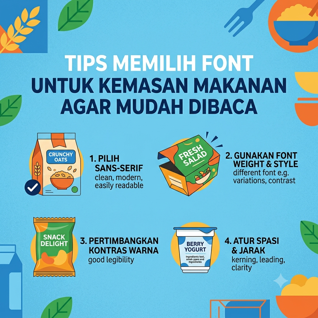 Tips Memilih Font untuk Kemasan Makanan agar Mudah Dibaca