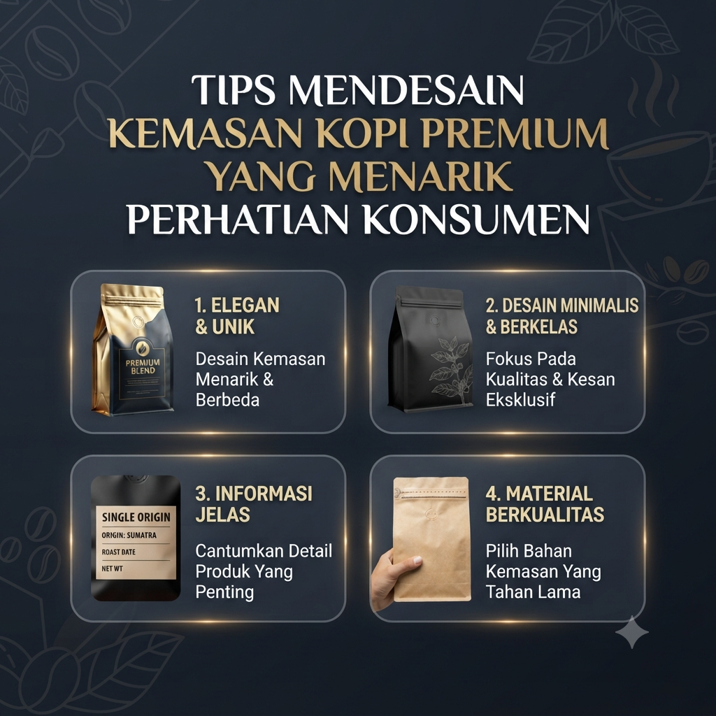 Tips Mendesain Kemasan Kopi Premium yang Menarik