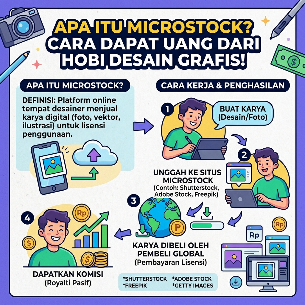 Apa Itu Microstock? Cara Dapat Uang dari Hobi Desain Grafis!