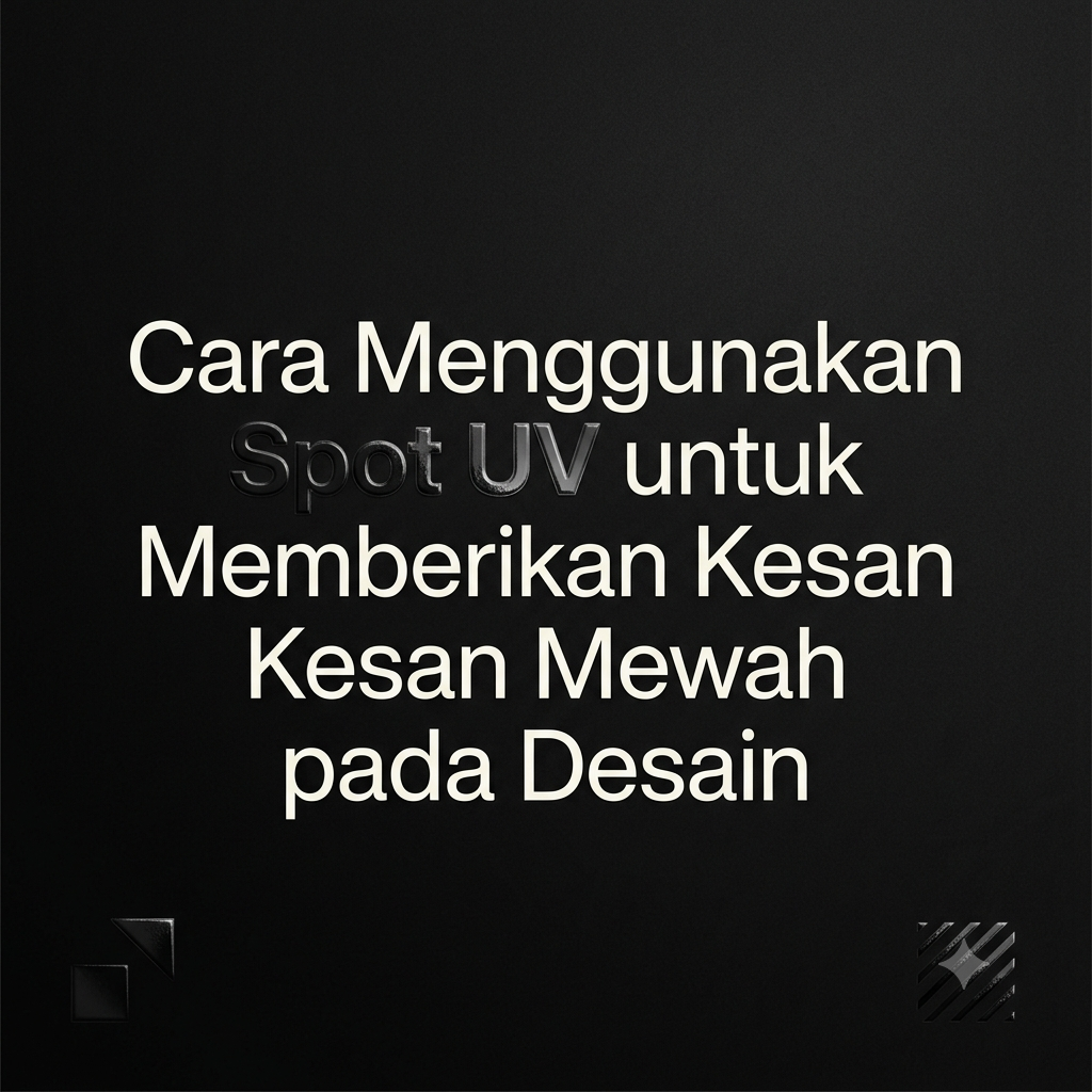 Cara Menggunakan Spot UV