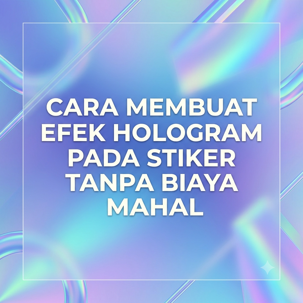 Cara Membuat Efek Hologram pada Stiker Tanpa Biaya Mahal