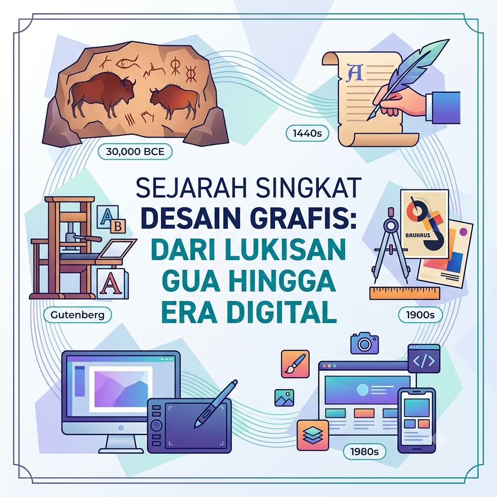 Sejarah Singkat Desain Grafis: Dari Lukisan Gua hingga Era Digital