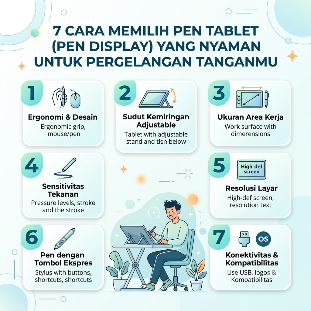 Tablet (Pen Display) yang Nyaman untuk Pergelangan Tanganmu