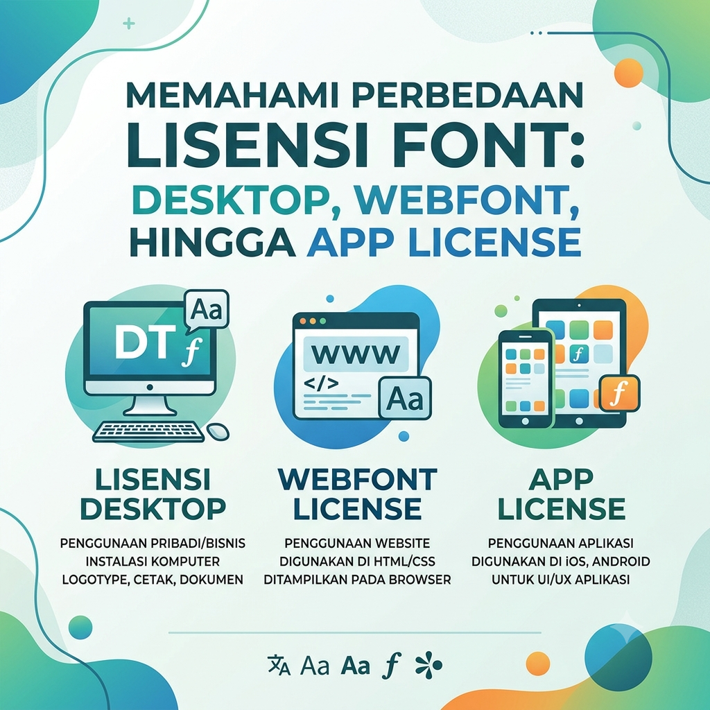 Memahami Perbedaan Lisensi Font: Desktop, Webfont