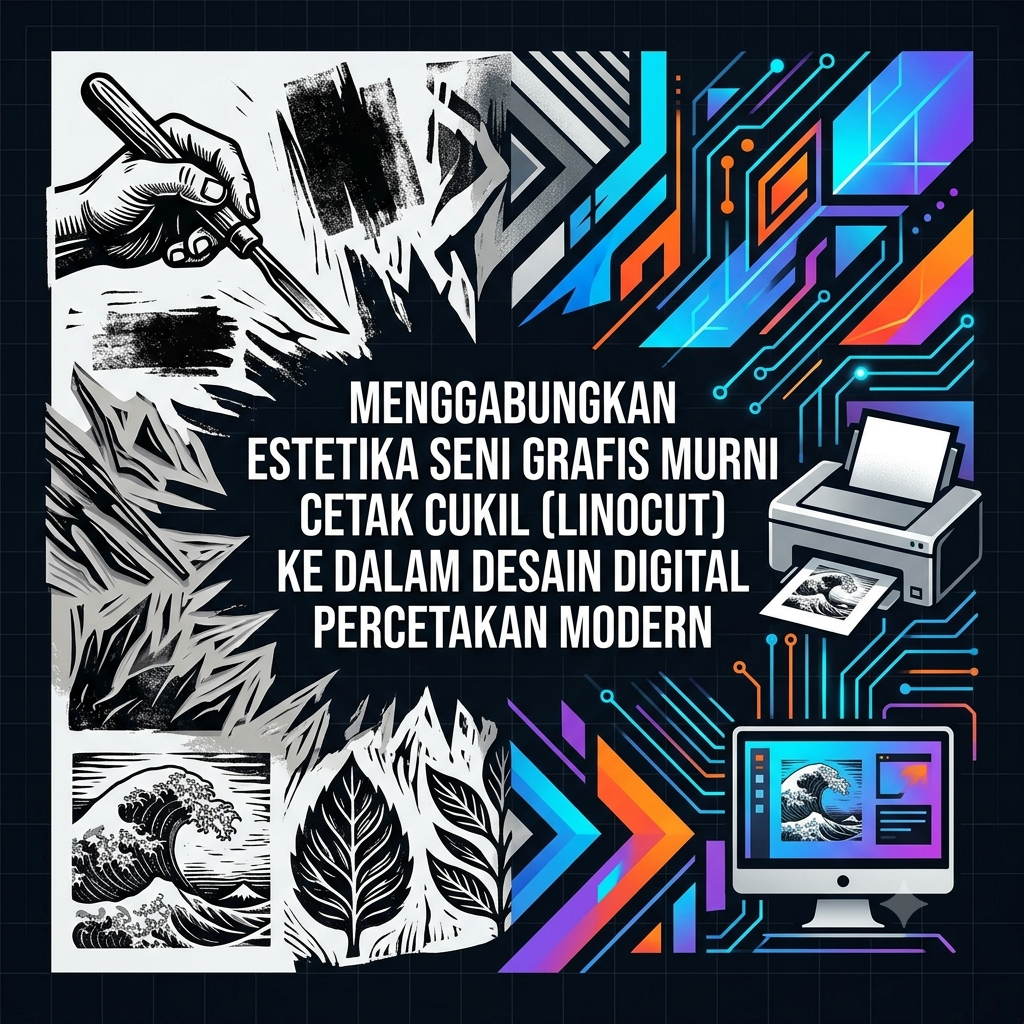 Menggabungkan Estetika Seni Grafis Murni Cetak Cukil (Linocut)