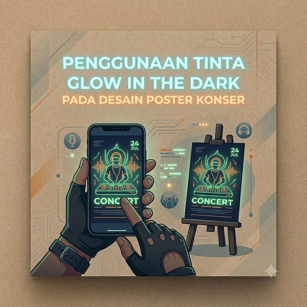 Penggunaan Tinta Glow in the Dark pada Desain Poster Konser