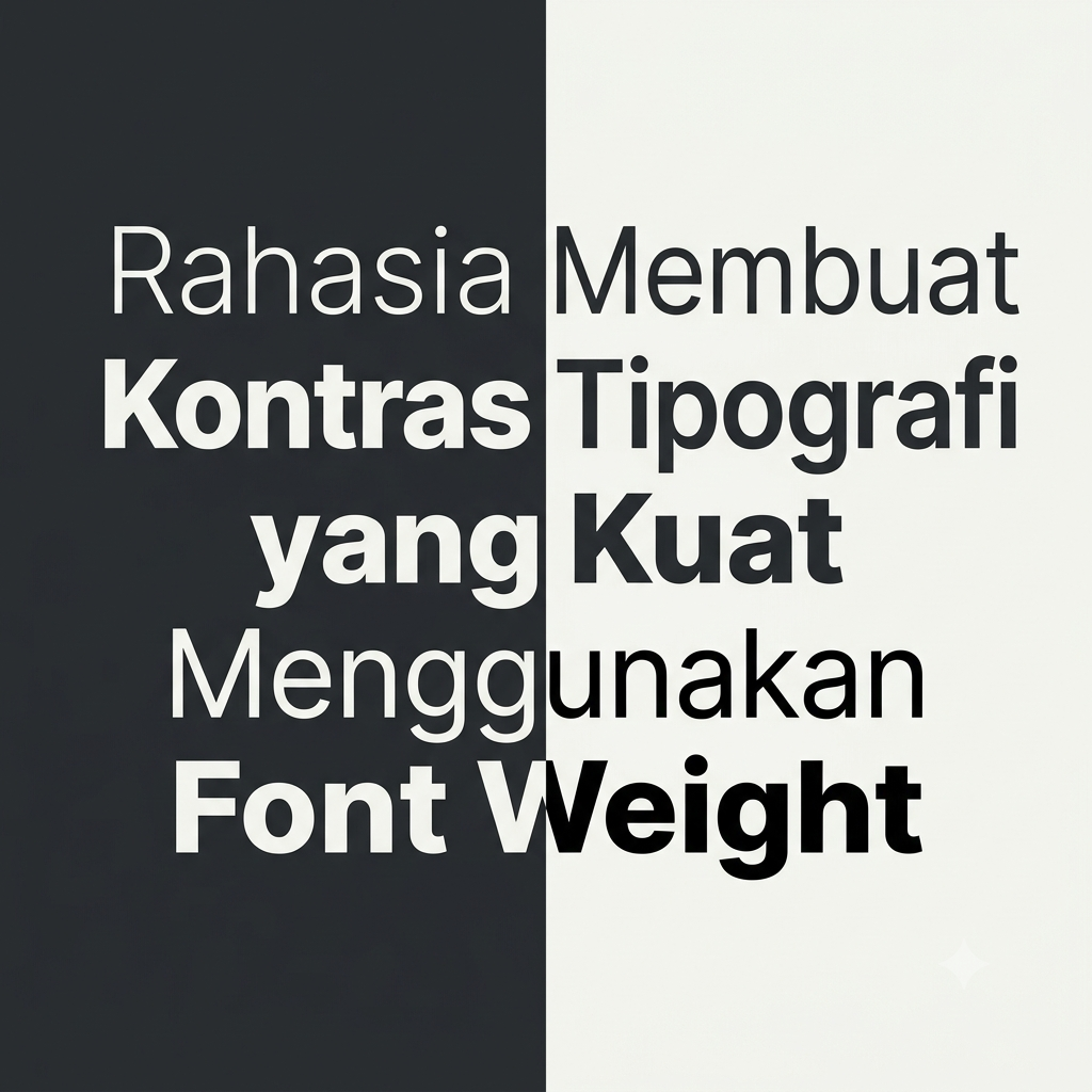 Rahasia Membuat Kontras Tipografi yang Kuat Menggunakan Font Weight