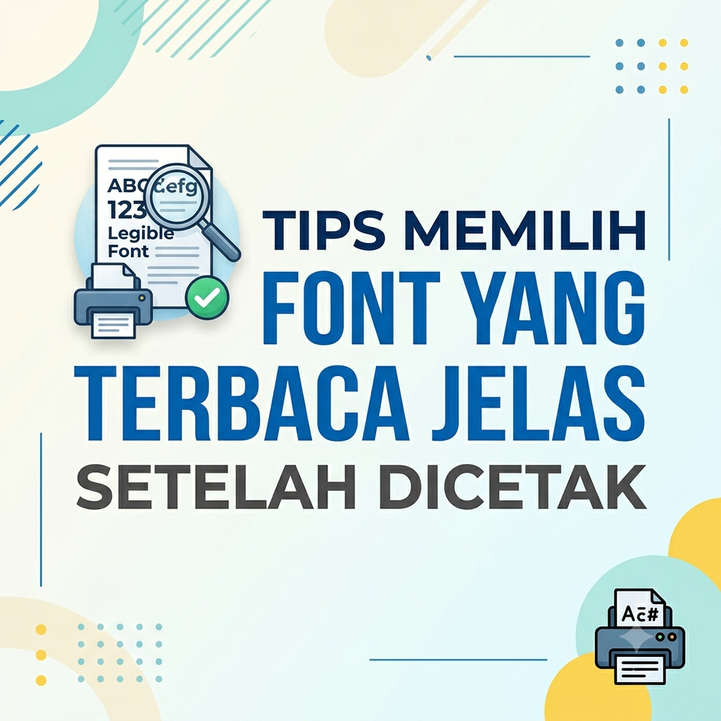 Tips Memilih Font yang Terbaca Jelas Setelah Dicetak
