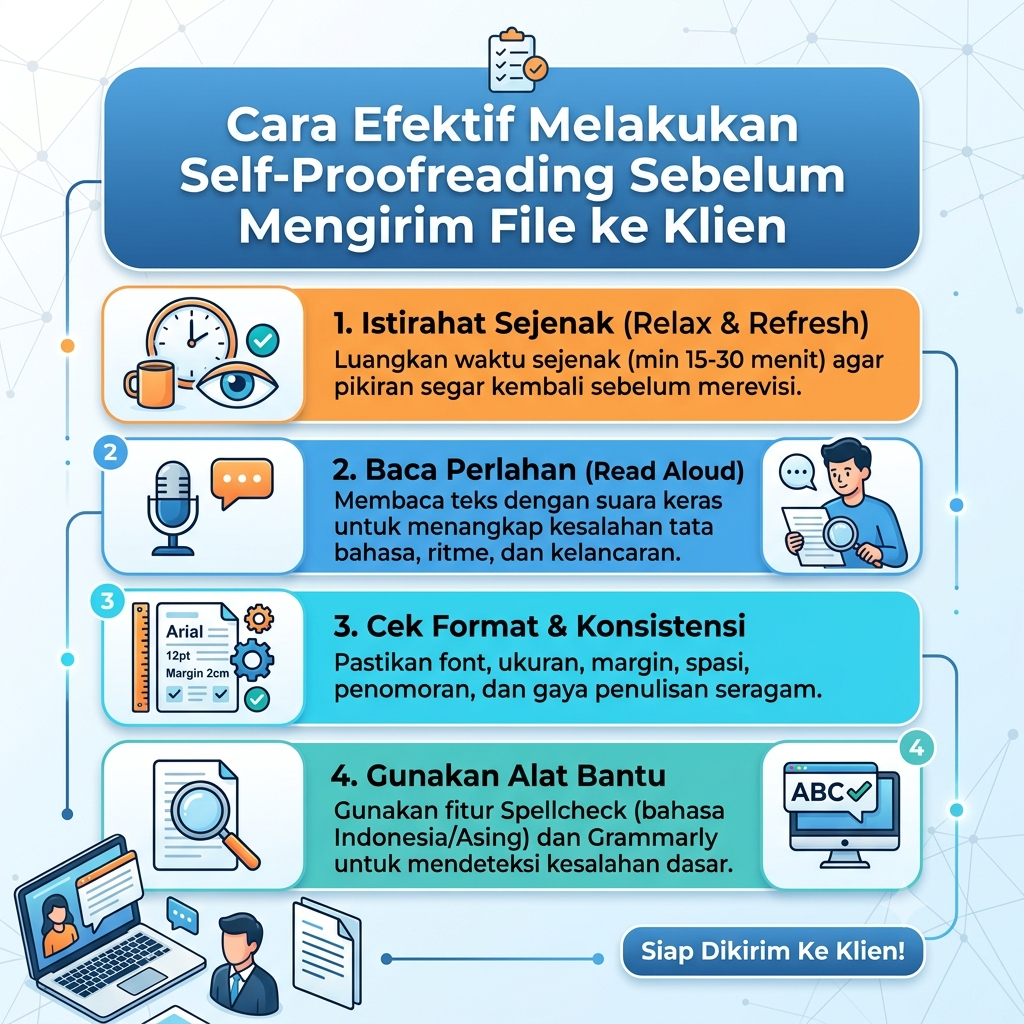 Cara Melakukan Self-Proofreading Sebelum Mengirim File ke Klien