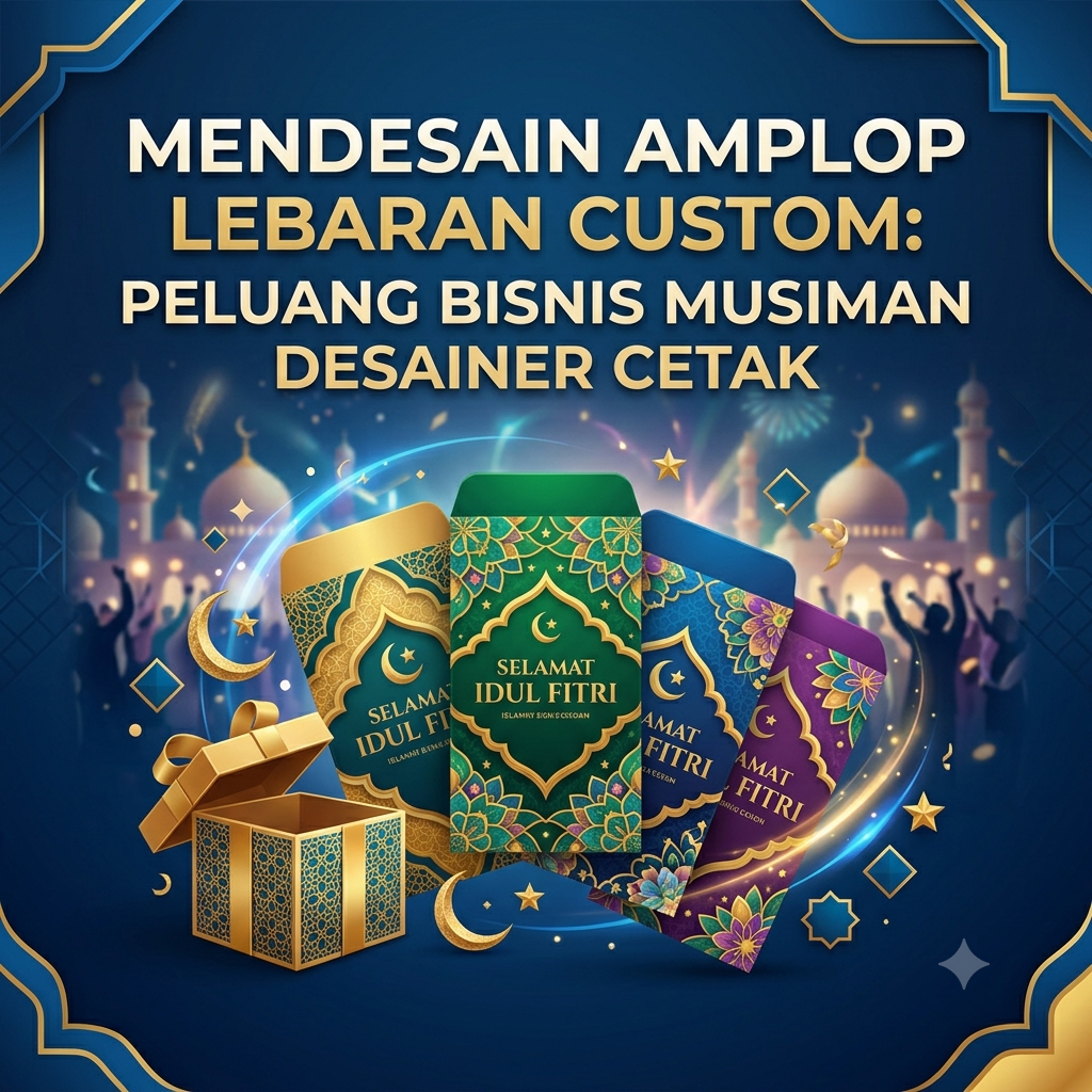 Mendesain Amplop Lebaran Custom