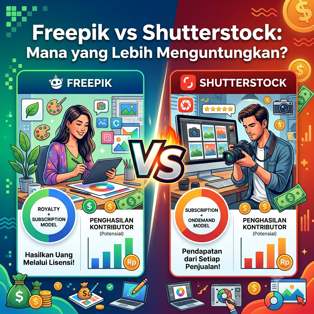 Freepik vs Shutterstock: Mana yang Lebih Menguntungkan?