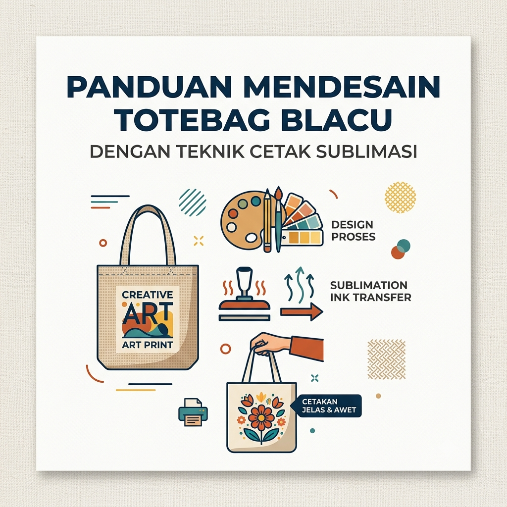 Panduan Mendesain Totebag Blacu dengan Teknik Cetak Sublimasi
