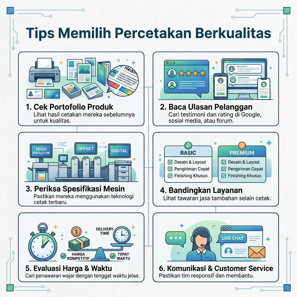 Tips Memilih Percetakan Berkualitas