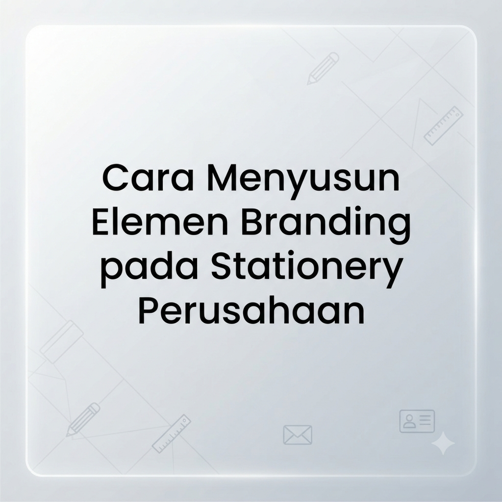 Cara Menyusun Elemen Branding pada Stationery