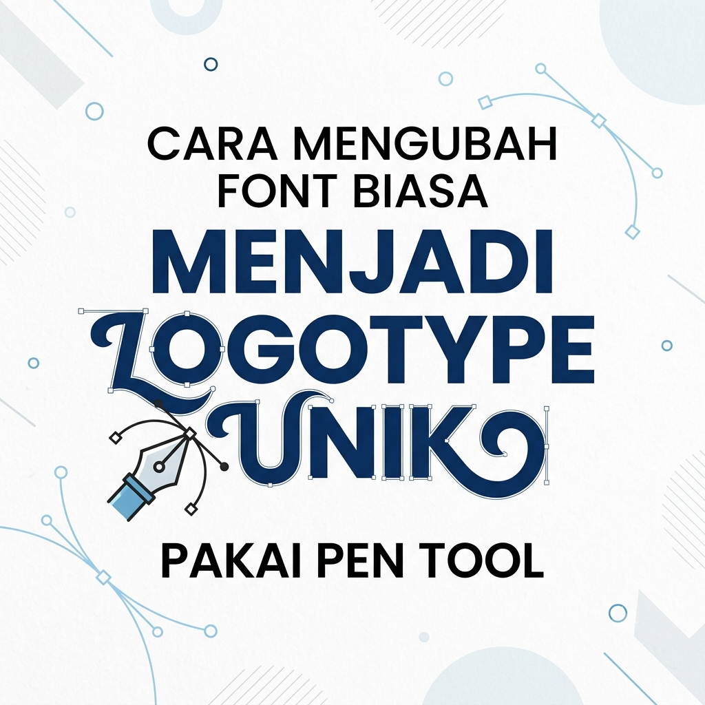 Cara Mengubah Font Biasa Menjadi Logotype Unik Pakai Pen Tool