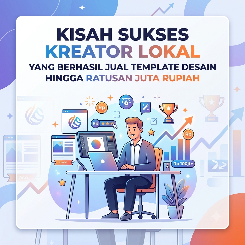 Berhasil Jual Template Desain Hingga Ratusan Juta Rupiah