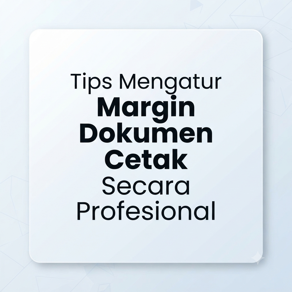 Tips Mengatur Margin Dokumen Cetak Secara Profesional