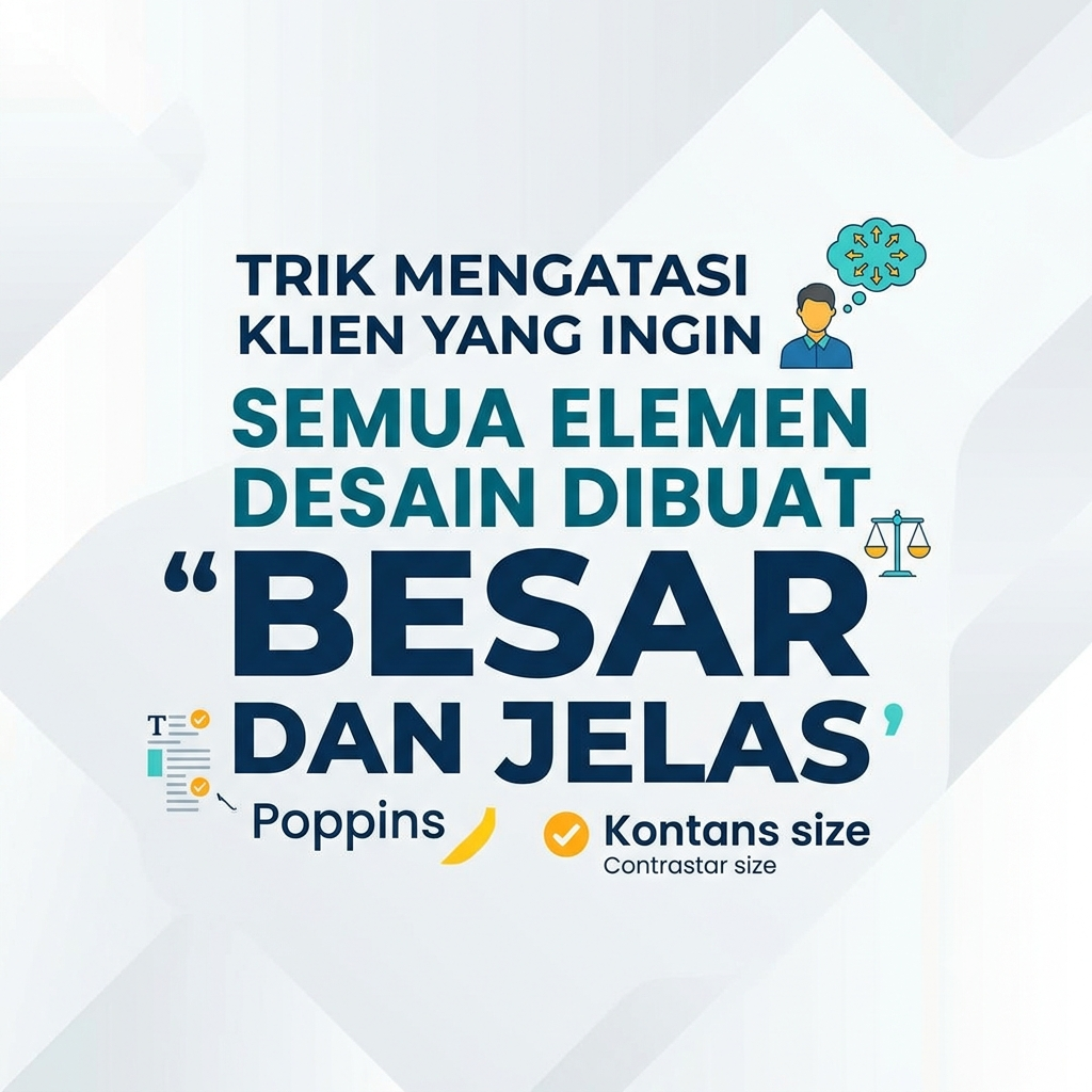 Mengatasi Klien yang Semua Elemen Desain Dibuat Besar Jelas