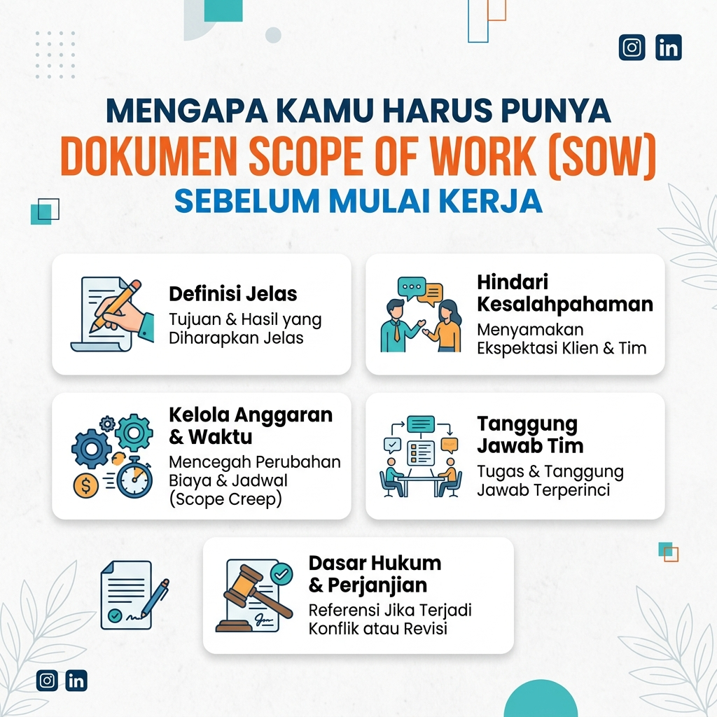 Kamu Harus Punya Dokumen Scope  (SOW) Sebelum Mulai Kerja
