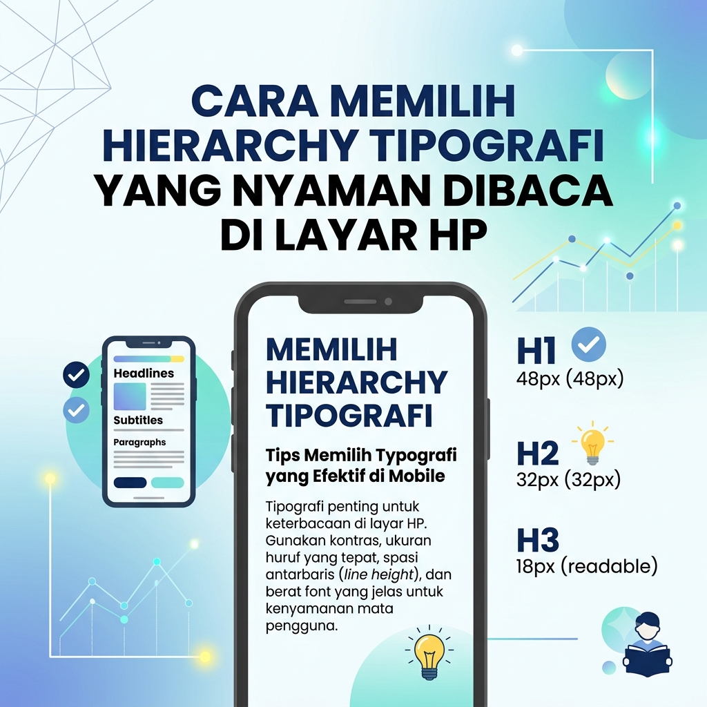 Cara Memilih Hierarchy Tipografi yang Nyaman Dibaca di Layar HP