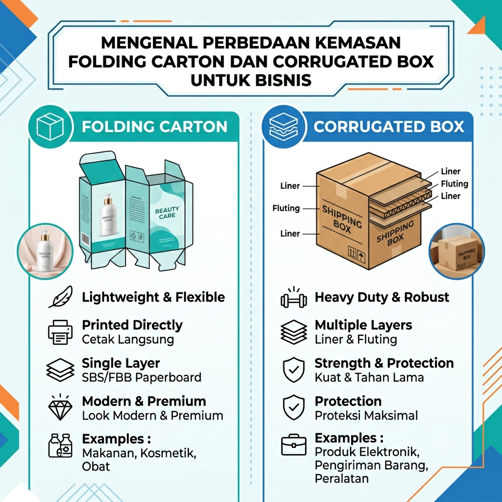 Mengenal Perbedaan Kemasan Folding Carton