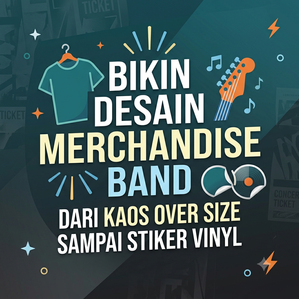 Bikin Desain Merchandise Band: Dari Kaos Over Size Sampai Stiker Vinyl
