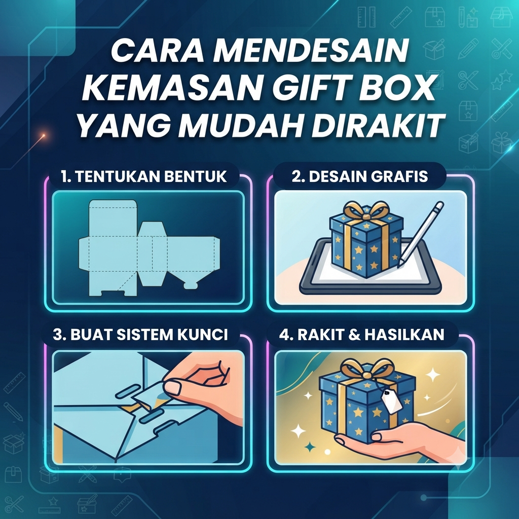 Cara Mendesain Kemasan Gift Box yang Mudah Dirakit