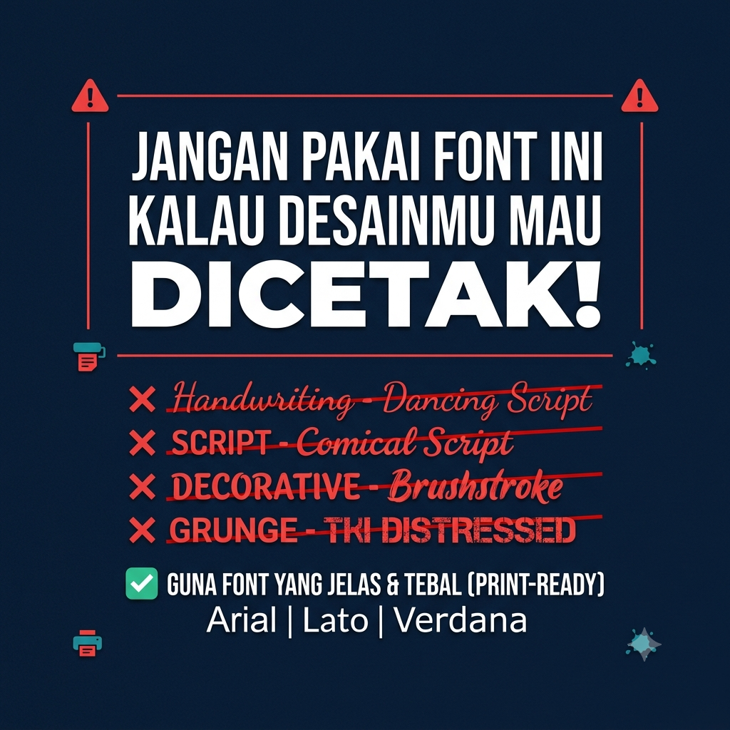 Jangan Pakai Font Ini Kalau Desainmu Mau Dicetak!
