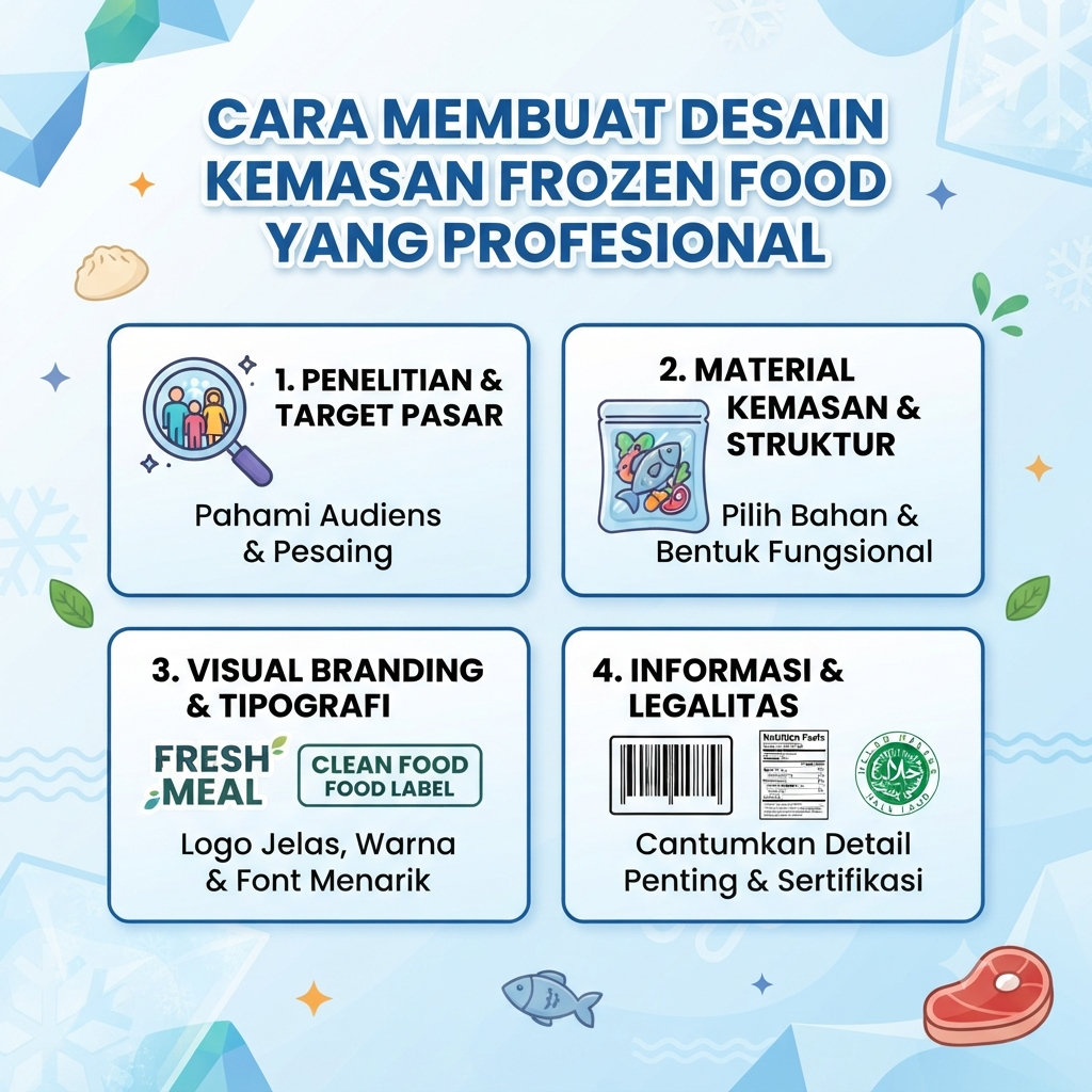 Cara Membuat Desain Kemasan Frozen Food