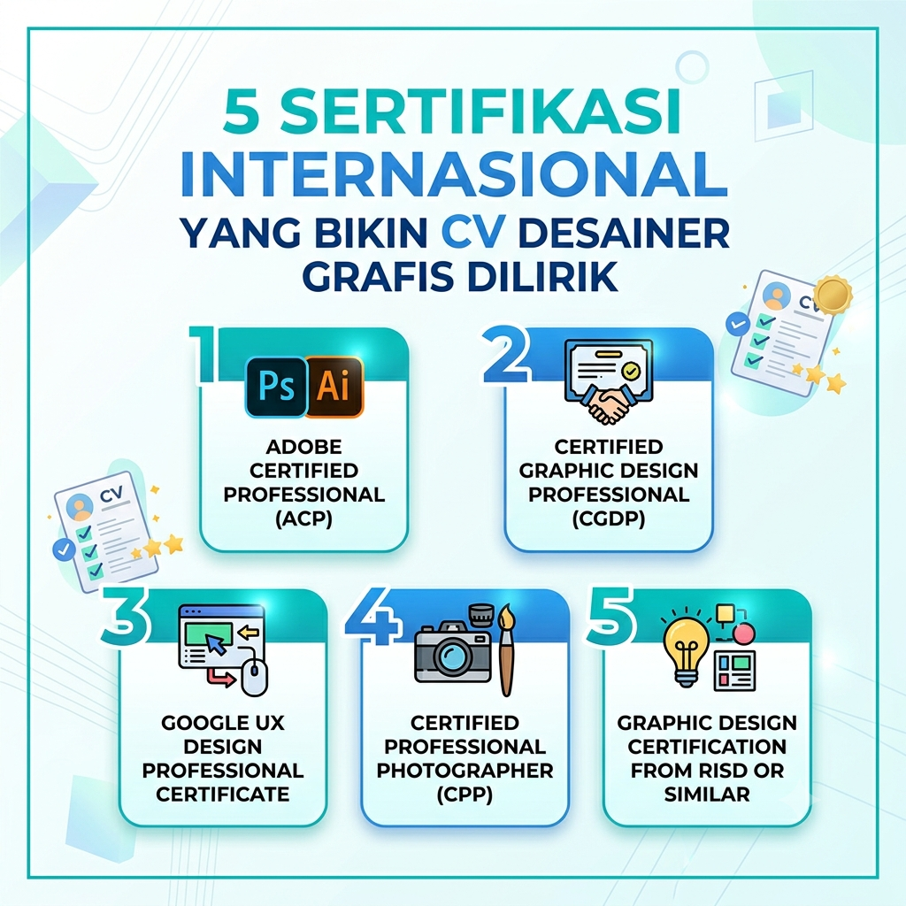 5 Sertifikasi Internasional yang Bikin CV Desainer Grafis Dilirik