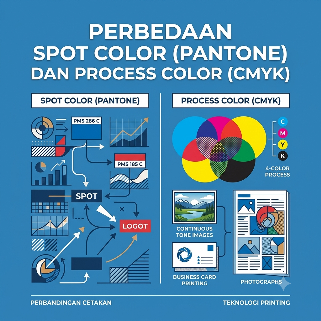 Perbedaan Spot Color (Pantone) dan Process Color (CMYK)