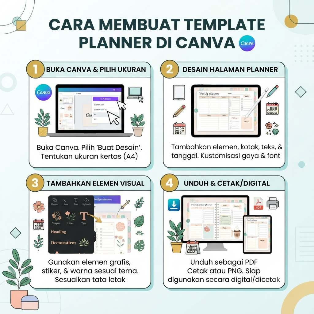 Cara Membuat Template Planner di Canva