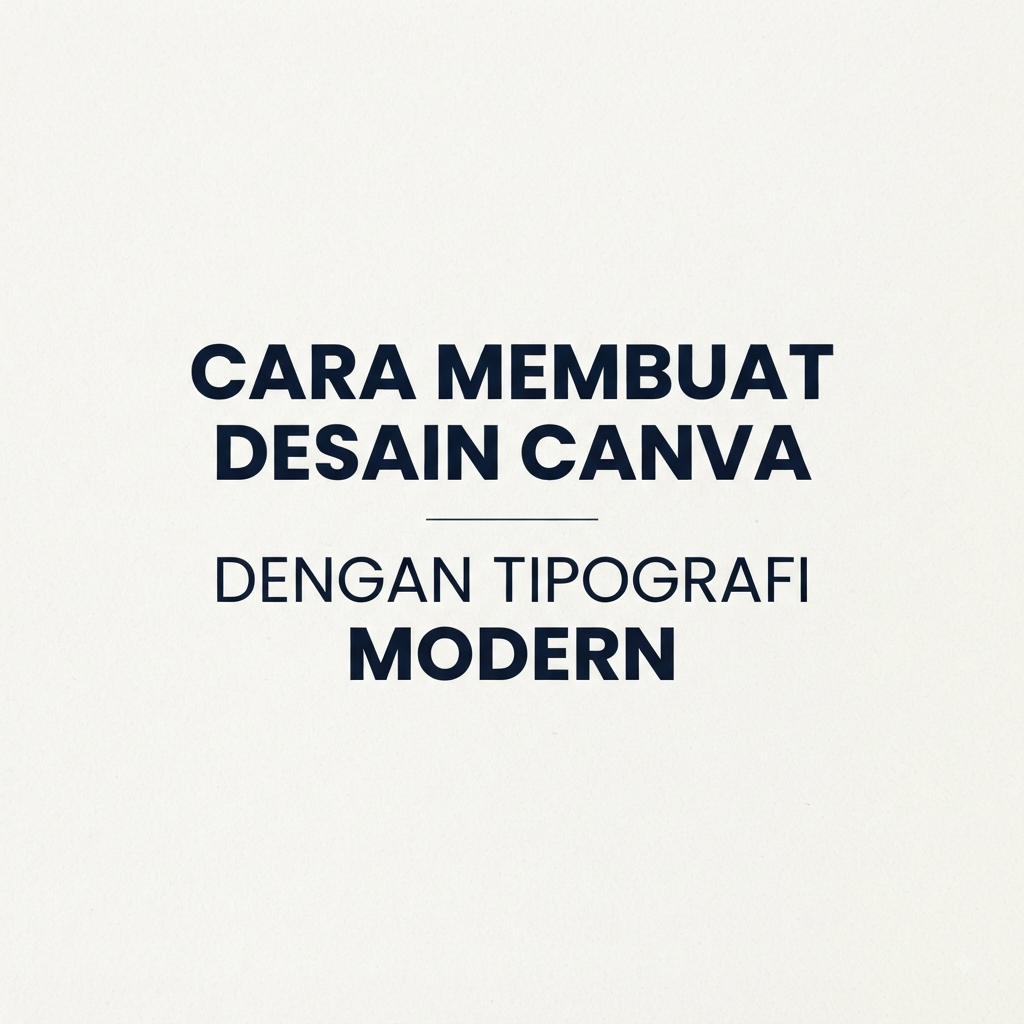Cara Membuat Desain Canva dengan Tipografi Modern