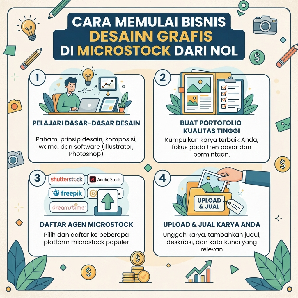 Cara Memulai Bisnis Desain Grafis di Microstock dari No