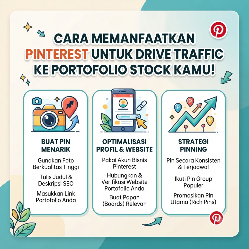 Cara Memanfaatkan Pinterest untuk Drive Traffic ke Portofolio Stock Kamu