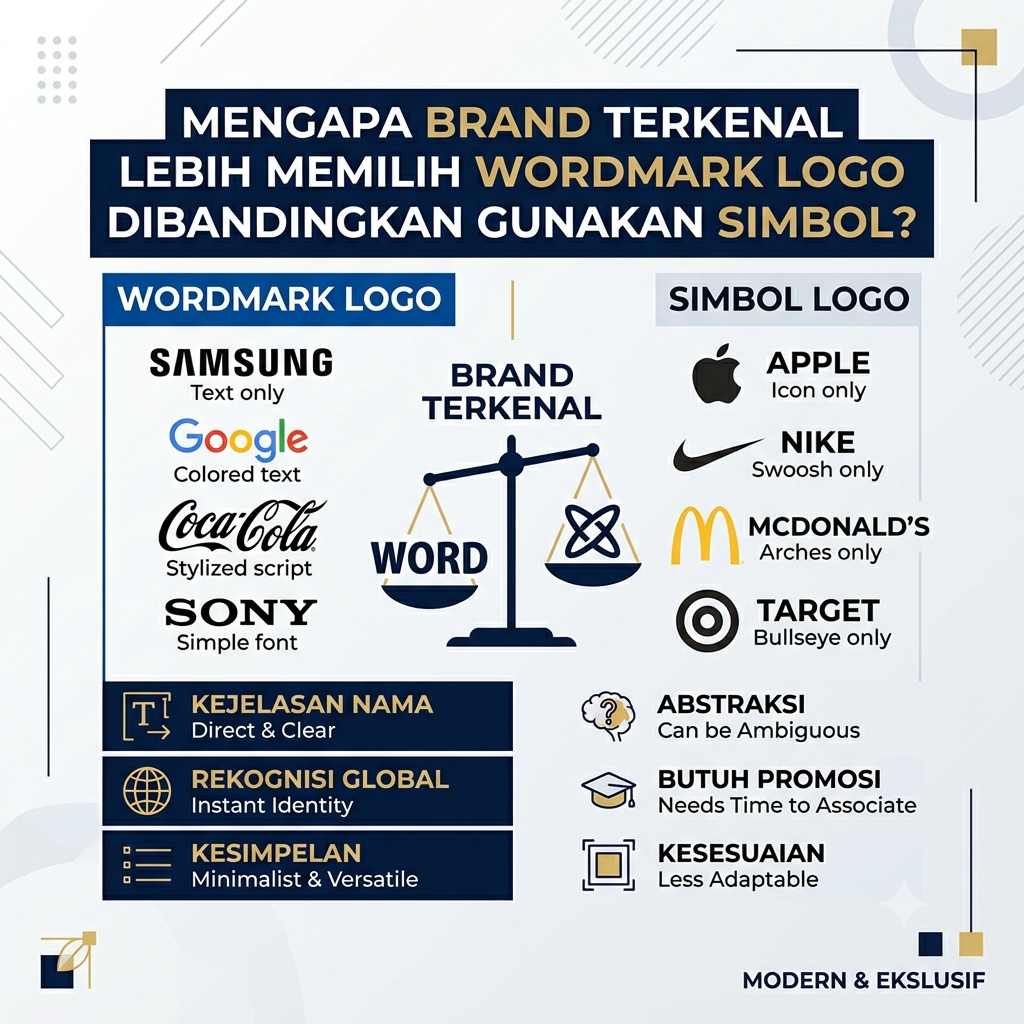 Mengapa Brand Terkenal Lebih Memilih Wordmark Logo Dibandingkan Gunakan Simbol?