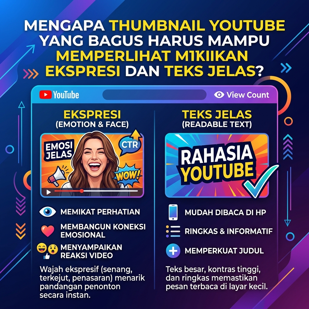 Thumbnail YouTube yang Bagus Harus Memperlihatkan Ekspresi