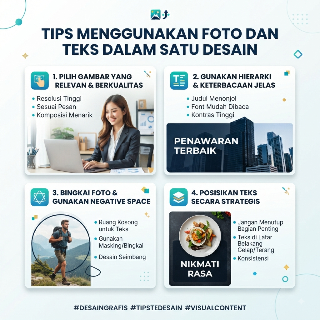 Tips Menggunakan Foto dan Teks dalam Satu Desain