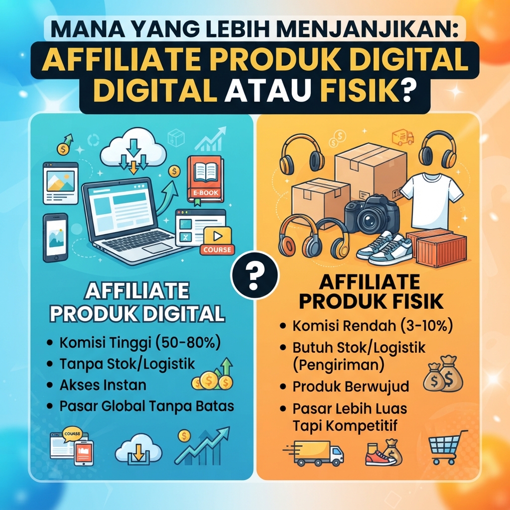 Mana yang Lebih Menjanjikan: Affiliate Produk Digital atau Fisik?