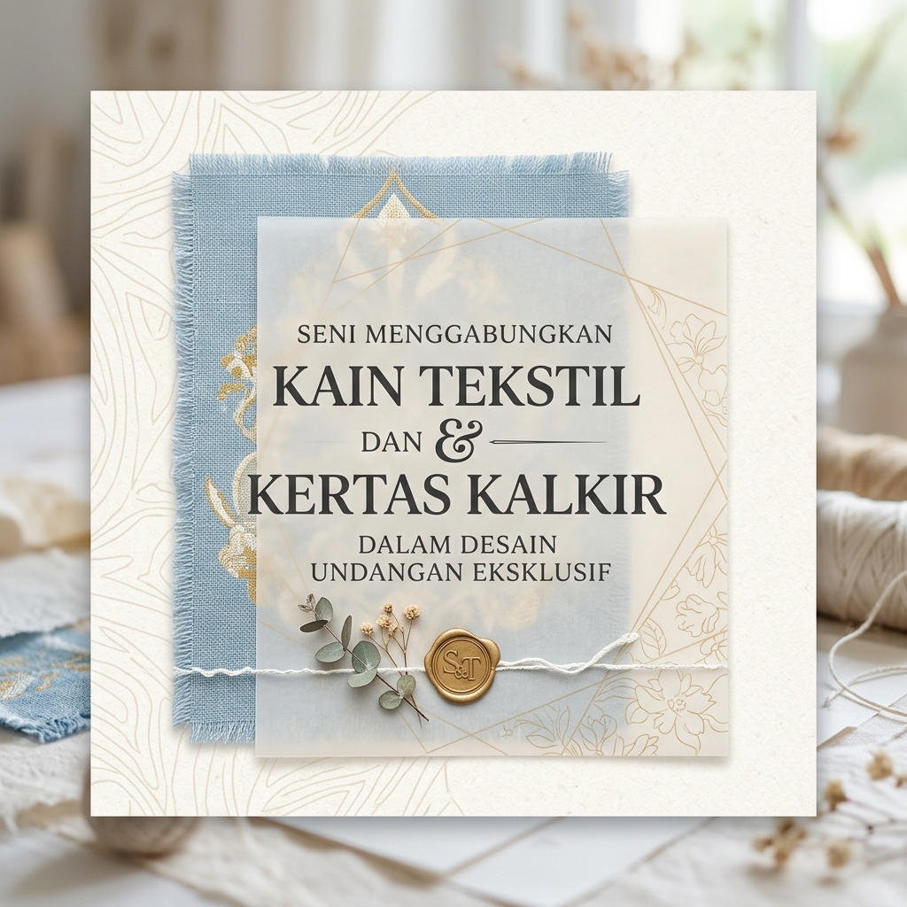 Seni Menggabungkan Kain Tekstil dan Kertas Kalkir dalam Desain
