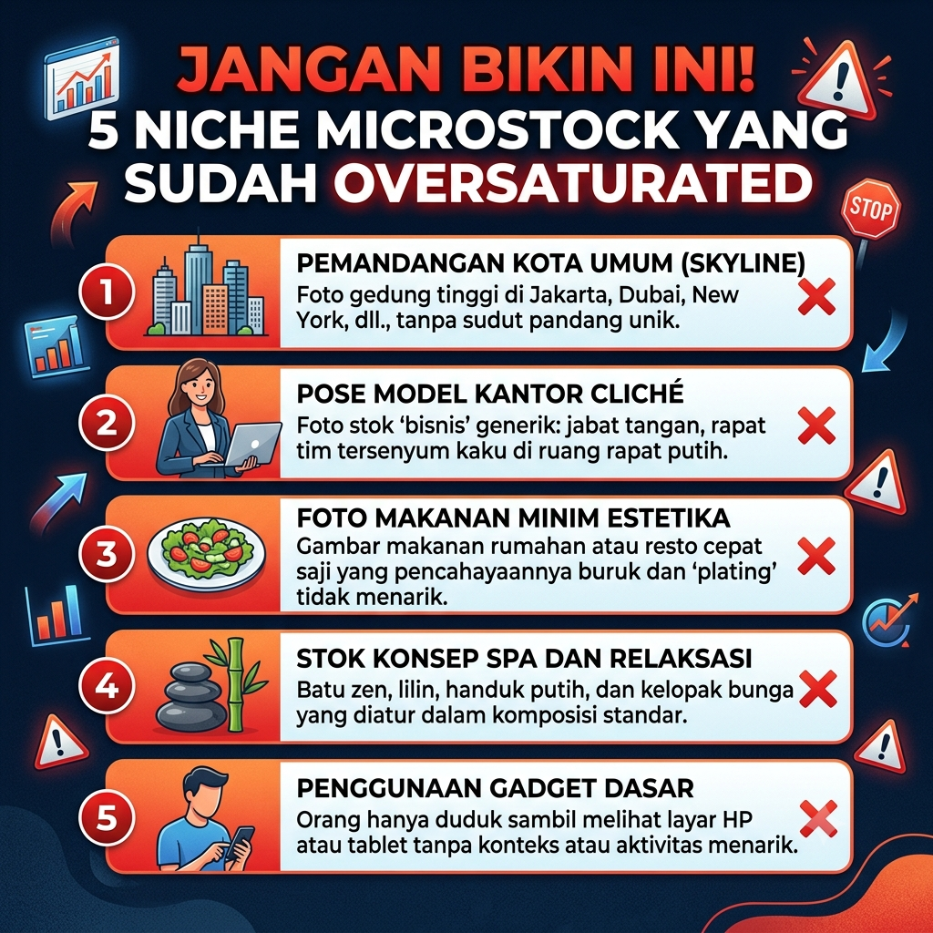 Jangan Bikin Ini! 5 Niche Microstock yang Sudah Oversaturated