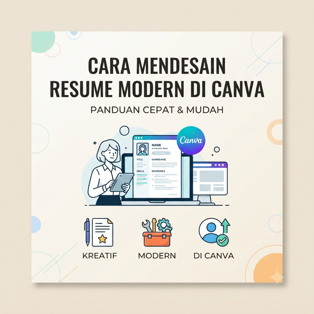Cara Mendesain Resume Modern di Canva