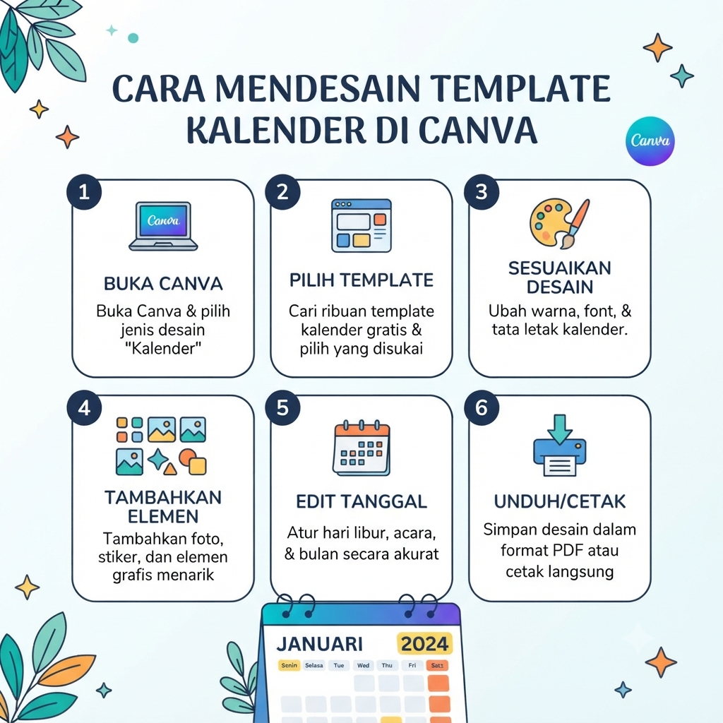 Cara Mendesain Template Kalender di Canva
