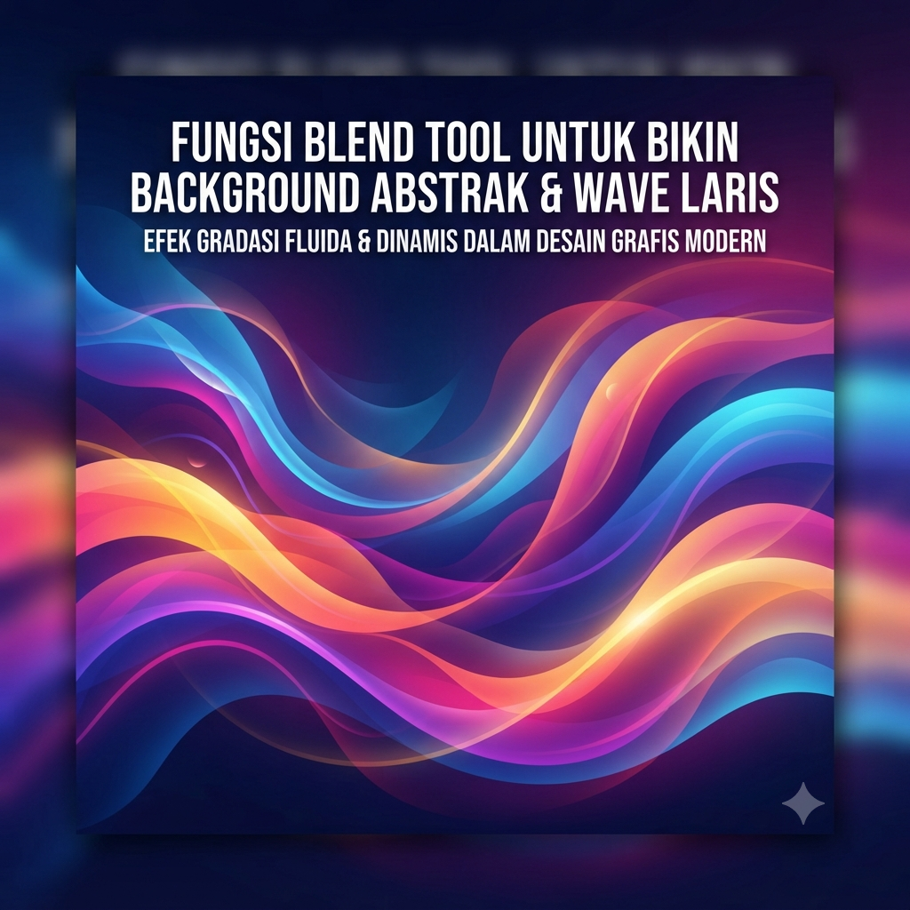 Fungsi Blend Tool untuk Bikin Background Abstrak & Wave Laris